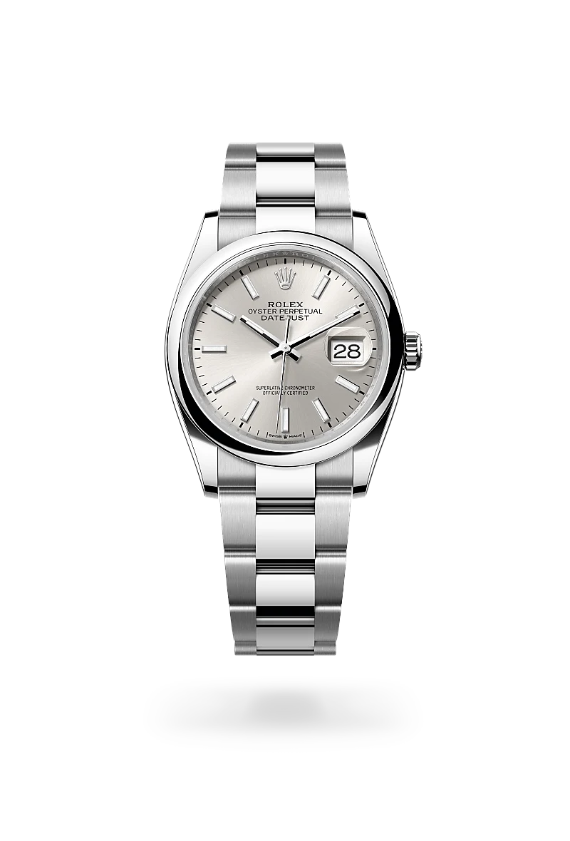Rolex Datejust 36 in Oystersteel with a silver dial, domed bezel, and Oyster bracelet - AH Riise Rolex Datejust 36 in Oystersteel with a silver dial, domed bezel, and Oyster bracelet - AH Riise